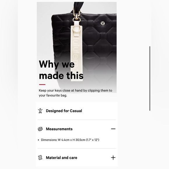 SOLD 🆕 Lululemon Never Lost Metallic Wordmark Keychain - Picture 3 of 7